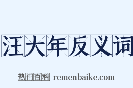 汪大年反义词是什么意思的图片